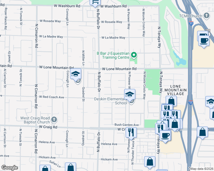 map of restaurants, bars, coffee shops, grocery stores, and more near 4676 Monument Valley Road in Las Vegas