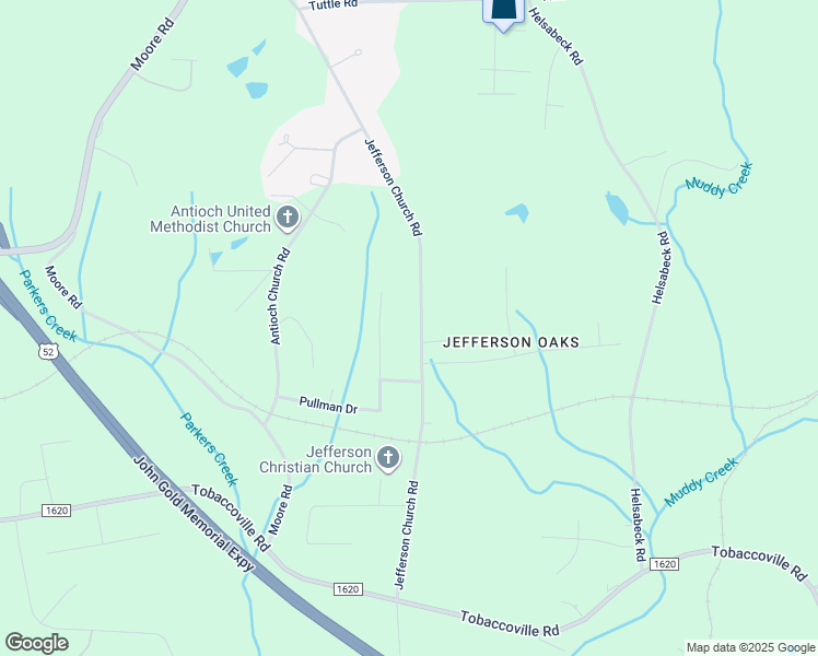 map of restaurants, bars, coffee shops, grocery stores, and more near 8450 Jefferson Church Road in Rural Hall