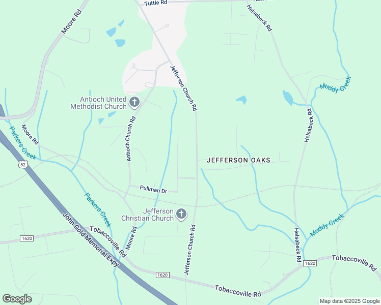 map of restaurants, bars, coffee shops, grocery stores, and more near 8450 Jefferson Church Road in Rural Hall