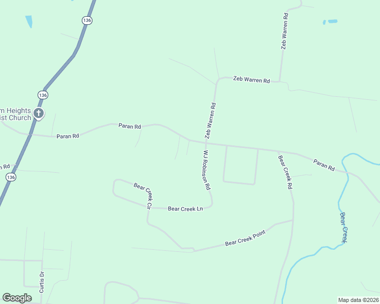 map of restaurants, bars, coffee shops, grocery stores, and more near 1663 Paran Road in Cookeville