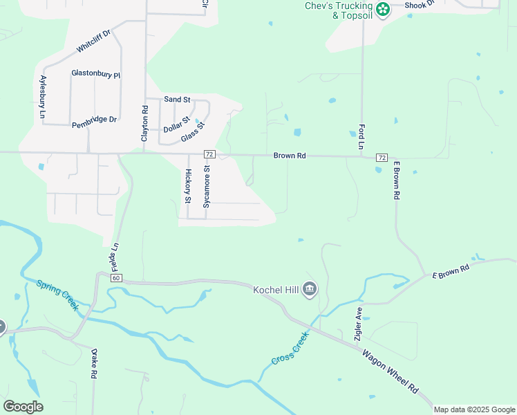 map of restaurants, bars, coffee shops, grocery stores, and more near 1009 Peak Street in Cave Springs