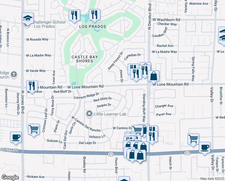 map of restaurants, bars, coffee shops, grocery stores, and more near 4701 English Ivy Court in Las Vegas