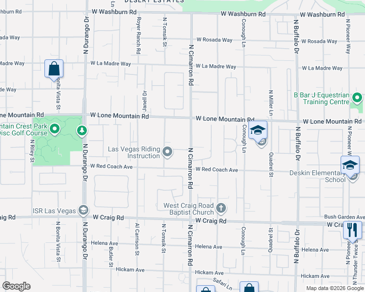map of restaurants, bars, coffee shops, grocery stores, and more near 8032 Spring Buck Court in Las Vegas