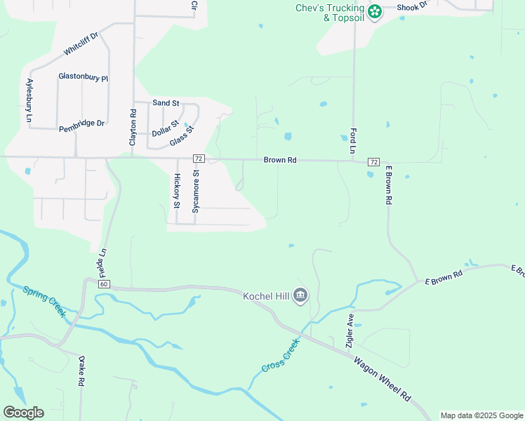 map of restaurants, bars, coffee shops, grocery stores, and more near 1009 Peak Street in Cave Springs