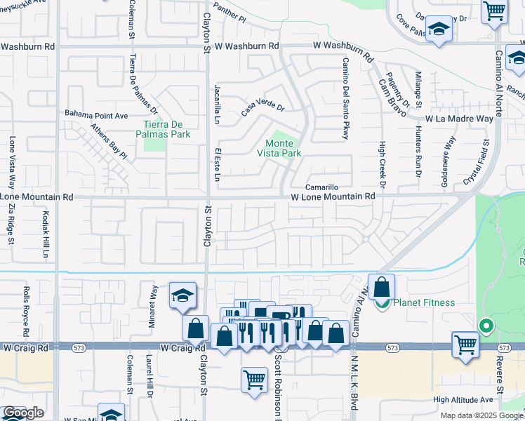 map of restaurants, bars, coffee shops, grocery stores, and more near 4728 Beautify Street in North Las Vegas