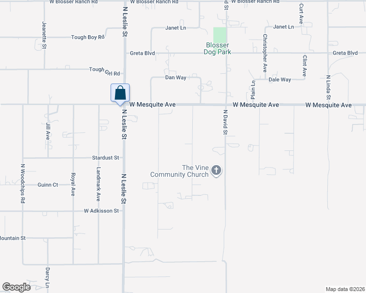 map of restaurants, bars, coffee shops, grocery stores, and more near 1820 North Pearl Lane in Pahrump