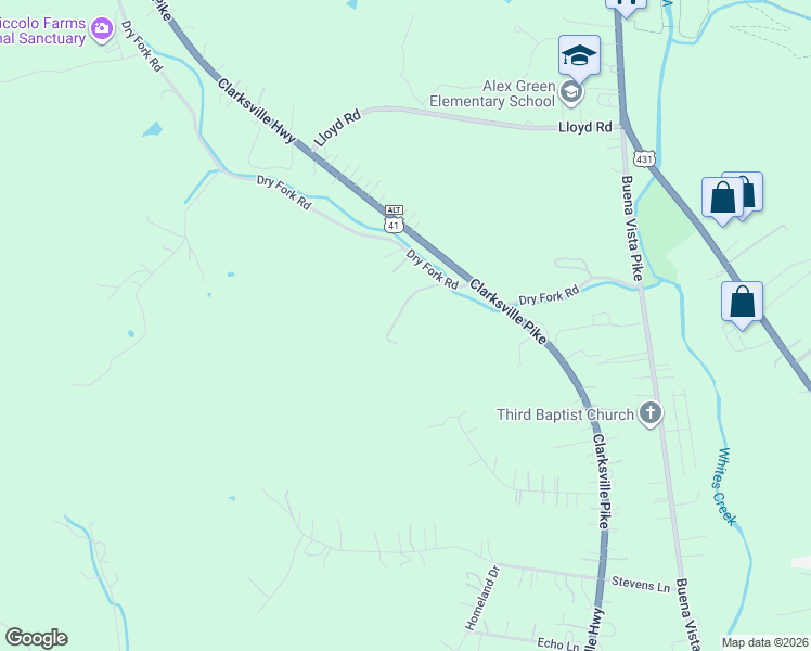 map of restaurants, bars, coffee shops, grocery stores, and more near 3925 Dry Fork Road in Nashville