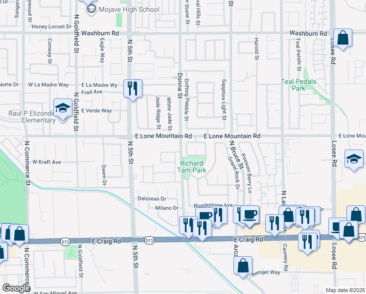 map of restaurants, bars, coffee shops, grocery stores, and more near 4722 Boulder Bay Street in North Las Vegas