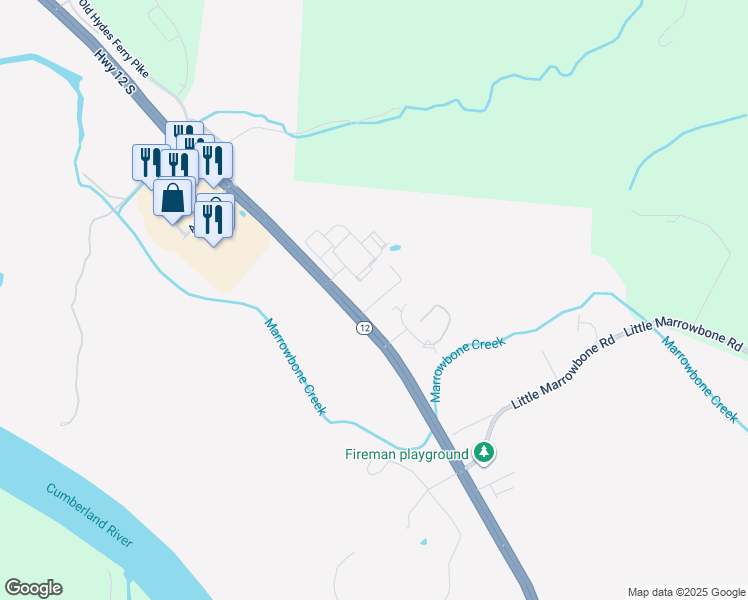 map of restaurants, bars, coffee shops, grocery stores, and more near 1316 Vantage Pointe Road in Ashland City