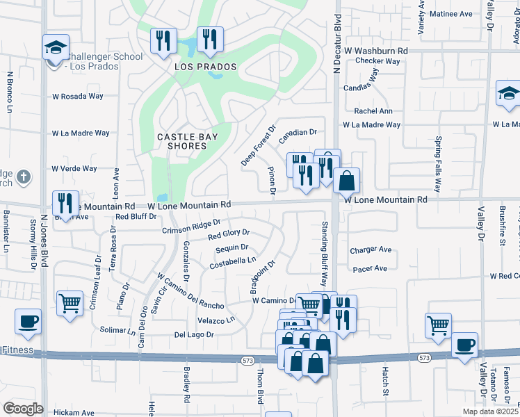 map of restaurants, bars, coffee shops, grocery stores, and more near 4708 English Ivy Court in Las Vegas