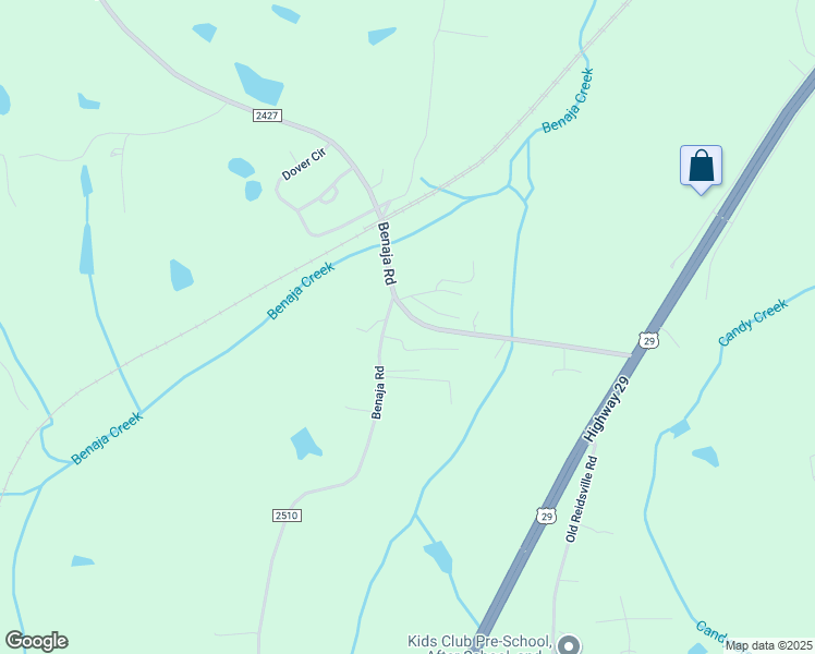 map of restaurants, bars, coffee shops, grocery stores, and more near 370 Benaja Road in Reidsville
