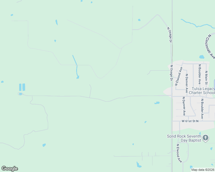 map of restaurants, bars, coffee shops, grocery stores, and more near W 63rd Street North in Tulsa