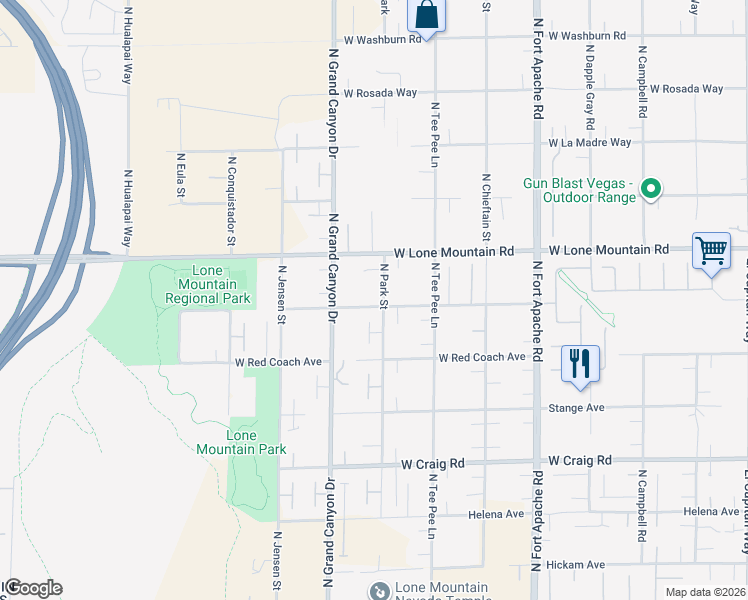 map of restaurants, bars, coffee shops, grocery stores, and more near 9530 Desert Crest Court in Las Vegas