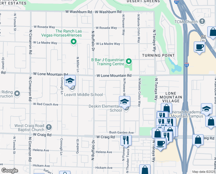map of restaurants, bars, coffee shops, grocery stores, and more near 4726 Monument Valley Road in Las Vegas