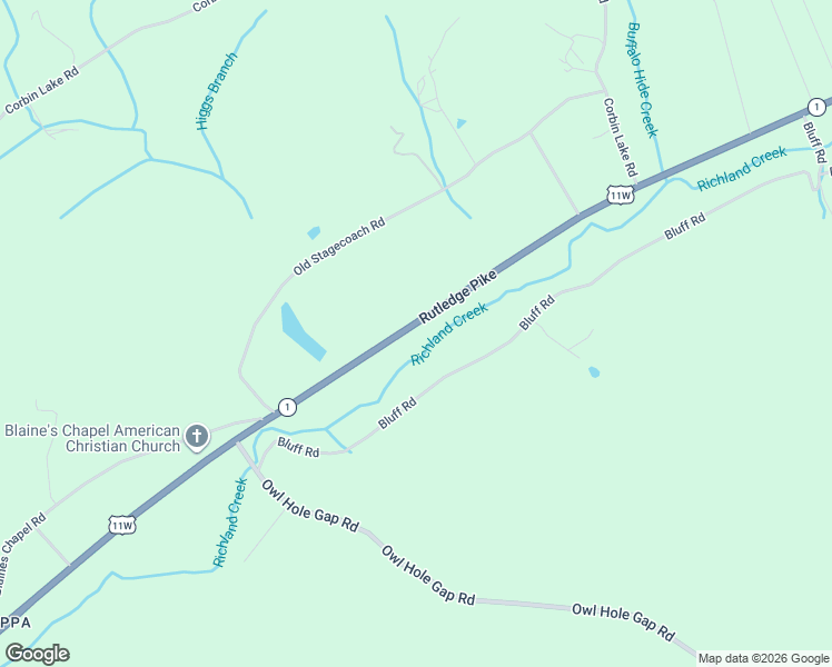 map of restaurants, bars, coffee shops, grocery stores, and more near 5363 Rutledge Pike in Rutledge