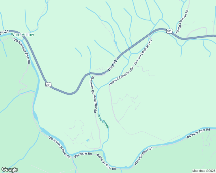 map of restaurants, bars, coffee shops, grocery stores, and more near 725 Howard Edmisten Road in Watauga County
