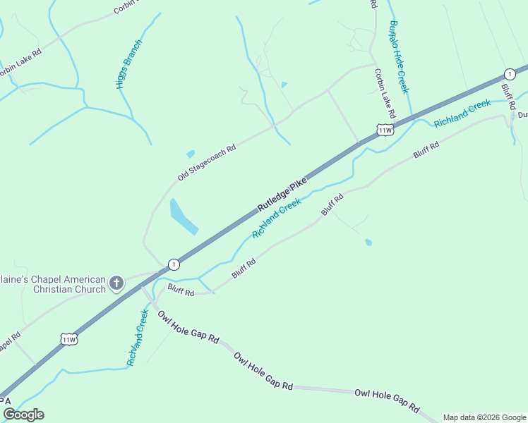 map of restaurants, bars, coffee shops, grocery stores, and more near 5405 Rutledge Pike in Rutledge