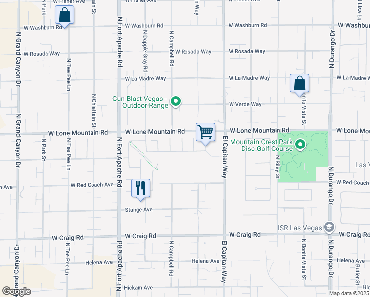 map of restaurants, bars, coffee shops, grocery stores, and more near 4732 Madrid Ridge Court in Las Vegas