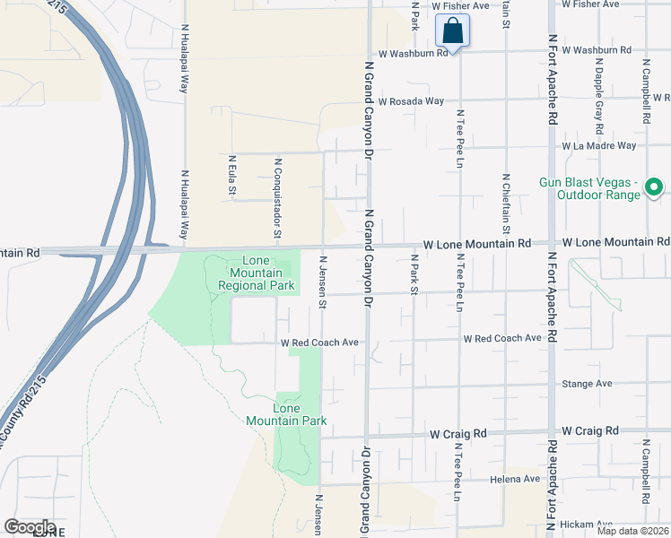 map of restaurants, bars, coffee shops, grocery stores, and more near 4790 North Jensen Street in Las Vegas