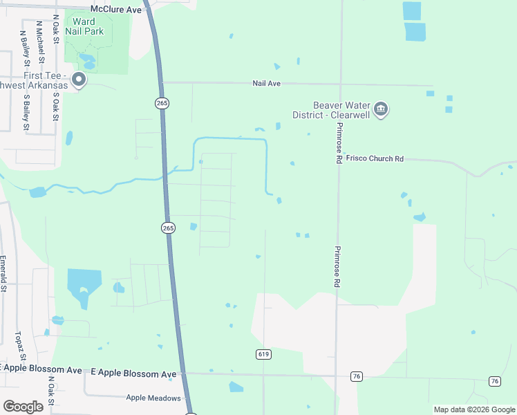 map of restaurants, bars, coffee shops, grocery stores, and more near 417 Old Wire Road in Springdale