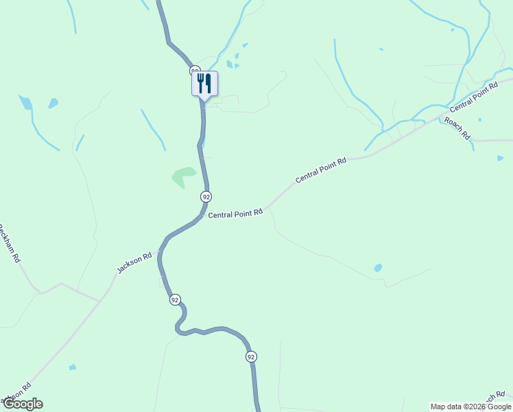 map of restaurants, bars, coffee shops, grocery stores, and more near 245 Central Point Road in Rutledge