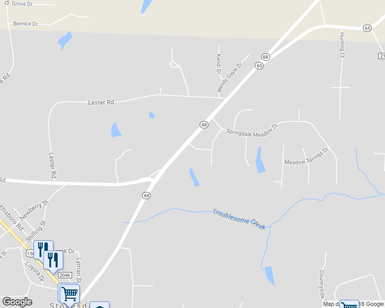 map of restaurants, bars, coffee shops, grocery stores, and more near 7899 Seagraves Drive in Stokesdale