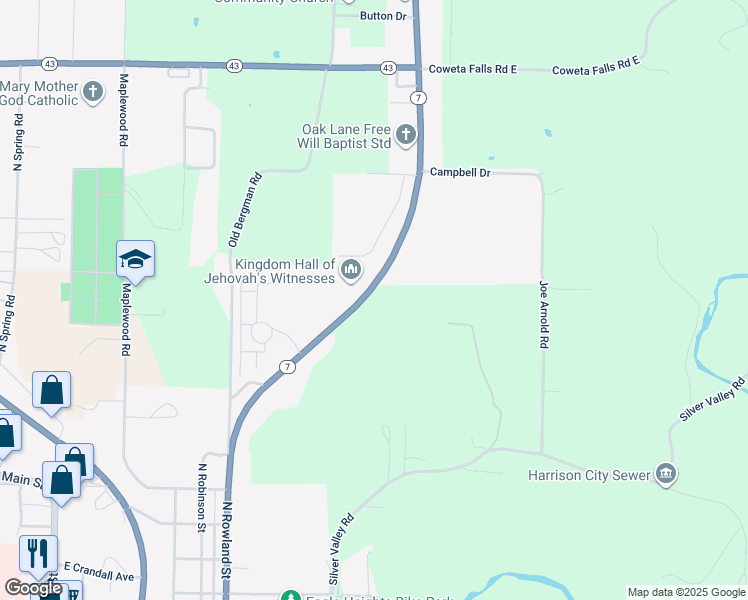 map of restaurants, bars, coffee shops, grocery stores, and more near 3108 Brinkley Avenue in Harrison
