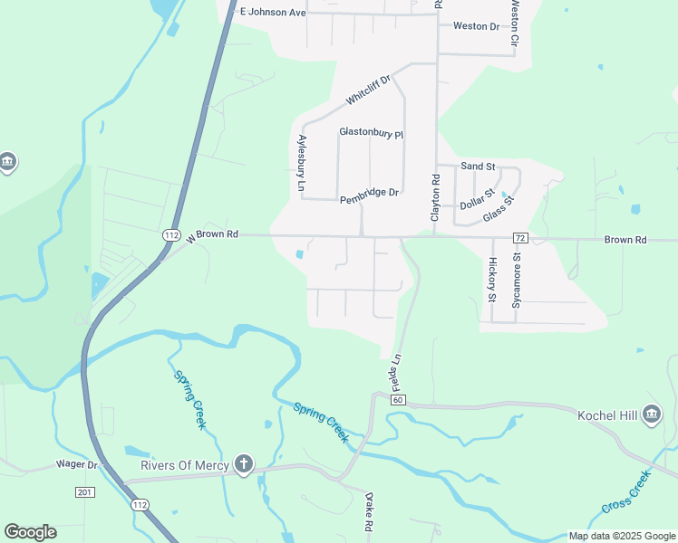 map of restaurants, bars, coffee shops, grocery stores, and more near 495 West Brown Road in Cave Springs