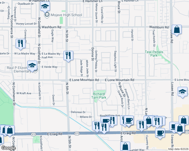 map of restaurants, bars, coffee shops, grocery stores, and more near 916 Granite Ash Avenue in North Las Vegas