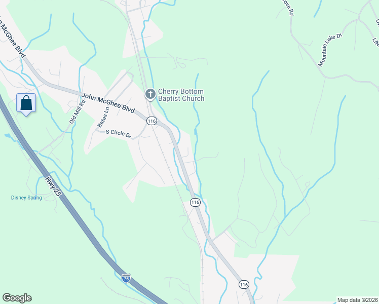 map of restaurants, bars, coffee shops, grocery stores, and more near 128 Half Moon Lane in Caryville