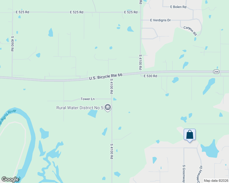map of restaurants, bars, coffee shops, grocery stores, and more near 25105 South 4100 Road in Claremore