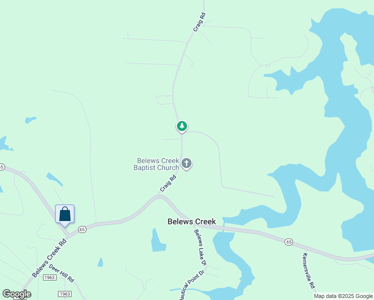 map of restaurants, bars, coffee shops, grocery stores, and more near 7429 Craig Road in Belews Creek