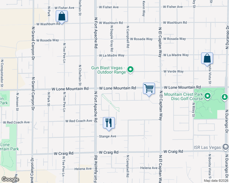 map of restaurants, bars, coffee shops, grocery stores, and more near 4779 Luna Ridge Court in Las Vegas
