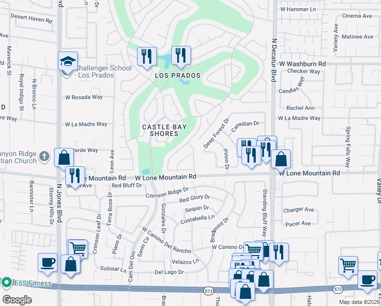 map of restaurants, bars, coffee shops, grocery stores, and more near 4828 Friar Lane in Las Vegas