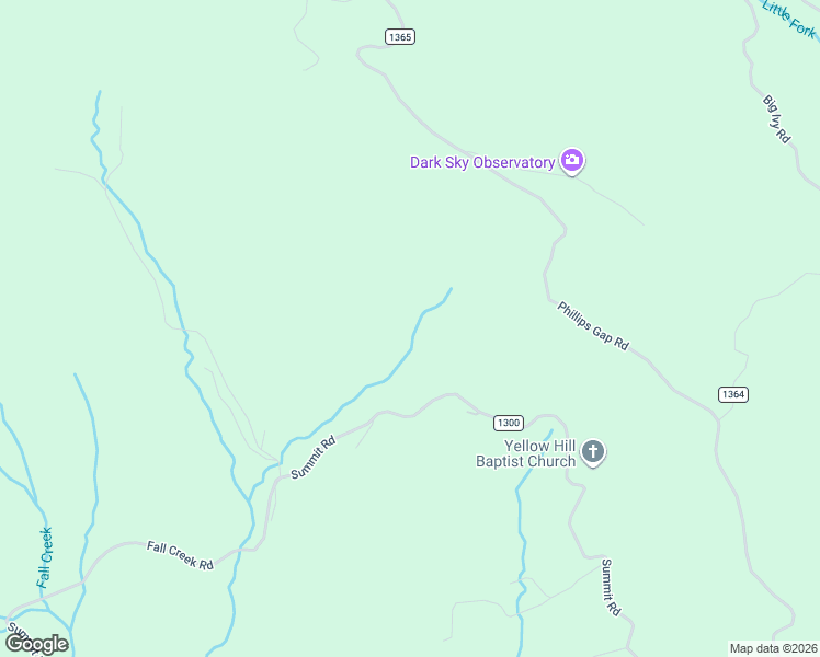 map of restaurants, bars, coffee shops, grocery stores, and more near Summit Road in Purlear