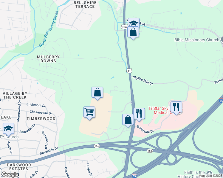map of restaurants, bars, coffee shops, grocery stores, and more near 3474 Dickerson Pike in Nashville