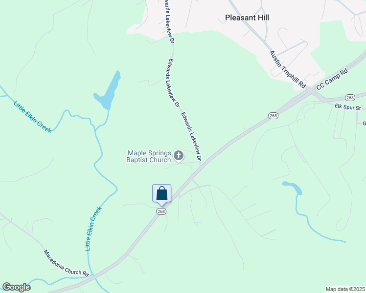 map of restaurants, bars, coffee shops, grocery stores, and more near 165 Edwards Lakeview Drive in Elkin