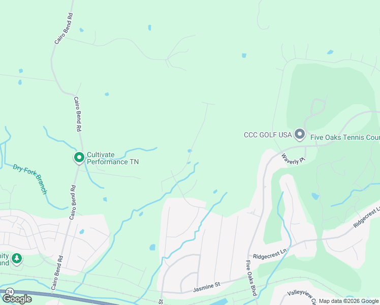 map of restaurants, bars, coffee shops, grocery stores, and more near Cherry Dale Drive in Lebanon
