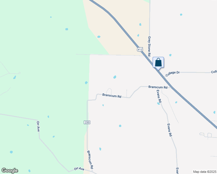 map of restaurants, bars, coffee shops, grocery stores, and more near 107 Branscum Road in Ash Flat