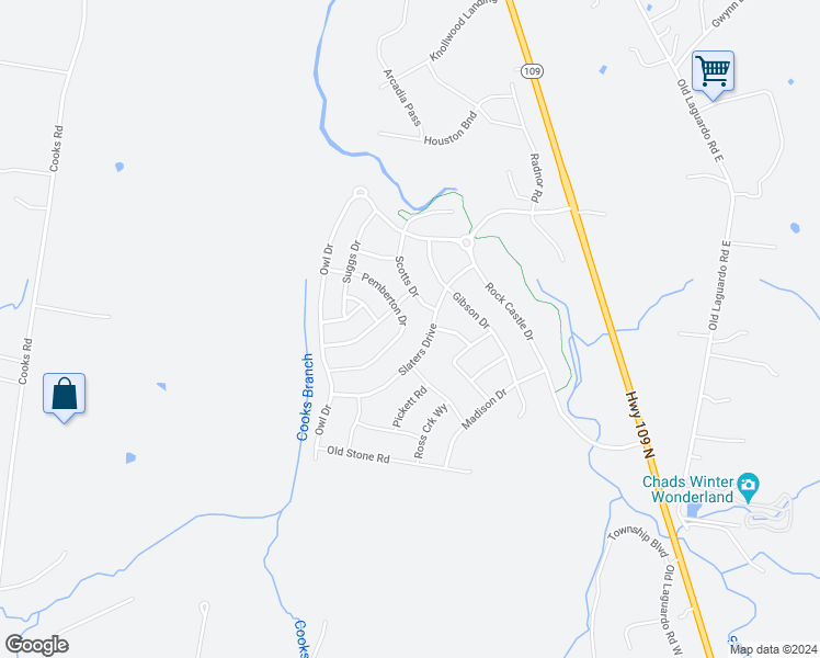 map of restaurants, bars, coffee shops, grocery stores, and more near 636 Pemberton Drive in Lebanon