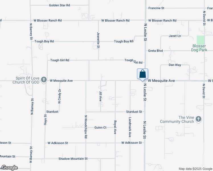 map of restaurants, bars, coffee shops, grocery stores, and more near 2331 West Mesquite Avenue in Pahrump