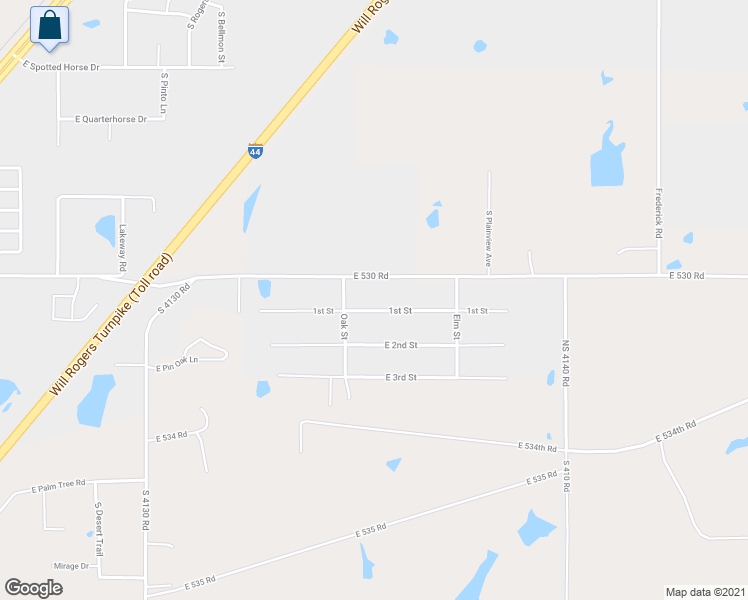 map of restaurants, bars, coffee shops, grocery stores, and more near 10463 East First Street in Claremore