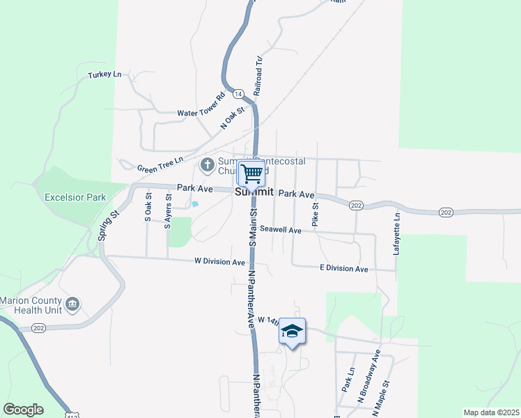 map of restaurants, bars, coffee shops, grocery stores, and more near in Summit