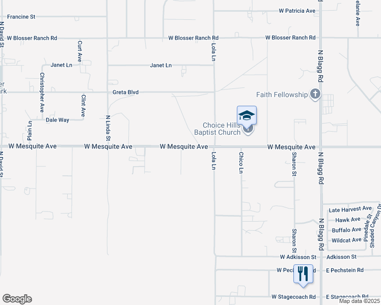 map of restaurants, bars, coffee shops, grocery stores, and more near 621 West Mesquite Avenue in Pahrump