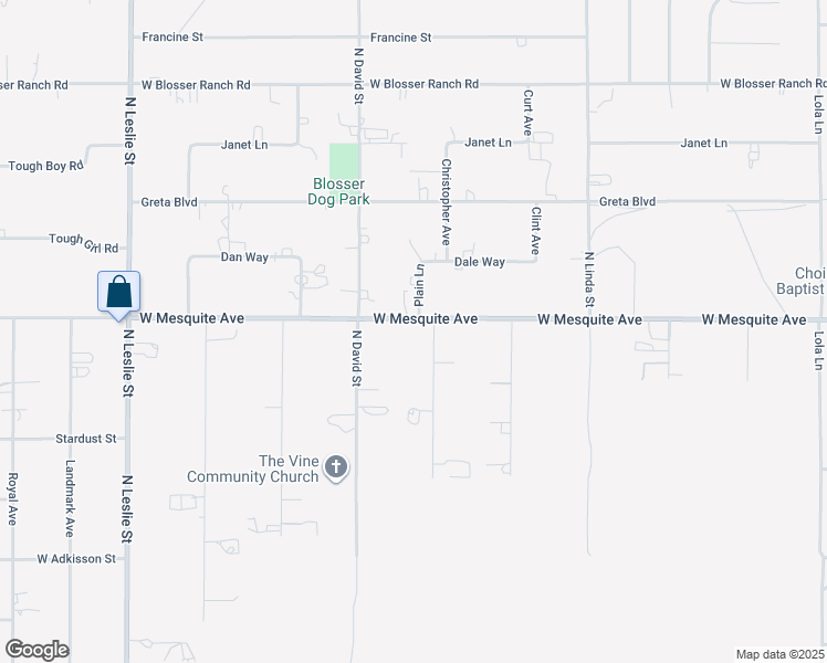 map of restaurants, bars, coffee shops, grocery stores, and more near 1381 West Mesquite Avenue in Pahrump