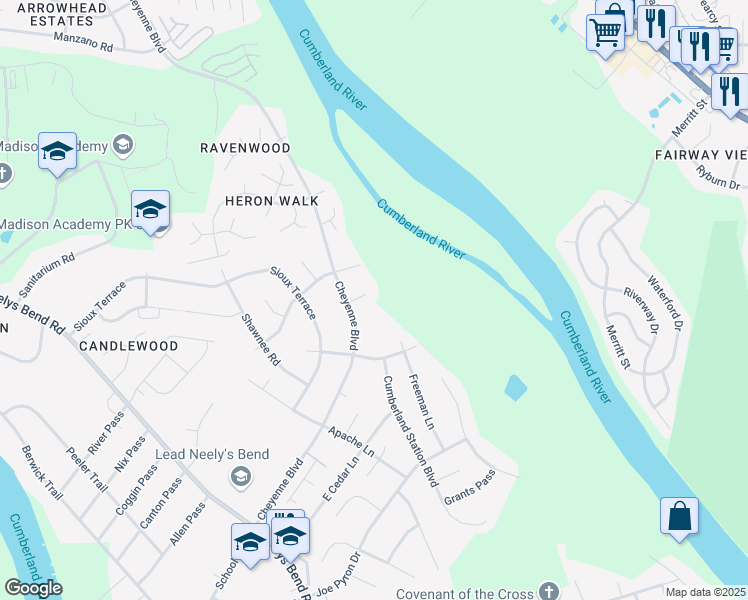 map of restaurants, bars, coffee shops, grocery stores, and more near 413 Quanto Court in Nashville