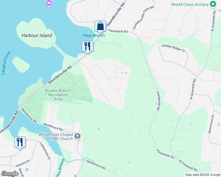 map of restaurants, bars, coffee shops, grocery stores, and more near 322 Windhaven Bay in Mt. Juliet