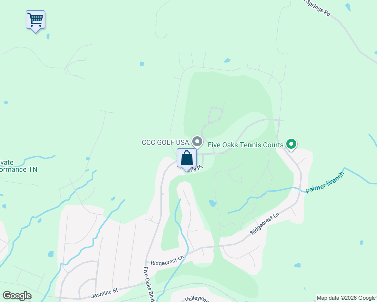 map of restaurants, bars, coffee shops, grocery stores, and more near 604 Five Oaks Boulevard in Lebanon