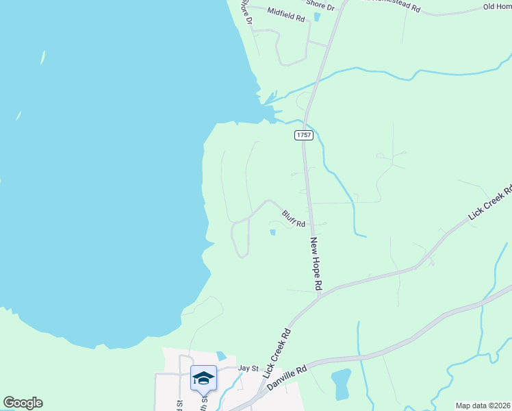 map of restaurants, bars, coffee shops, grocery stores, and more near 220 Bluff Road in Big Sandy