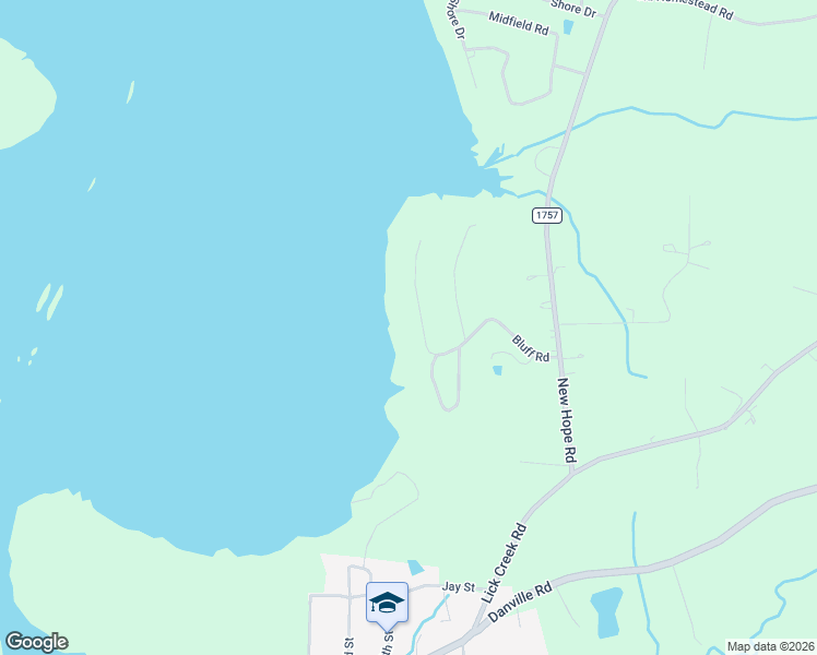 map of restaurants, bars, coffee shops, grocery stores, and more near 425 Bluff Rd in Big Sandy